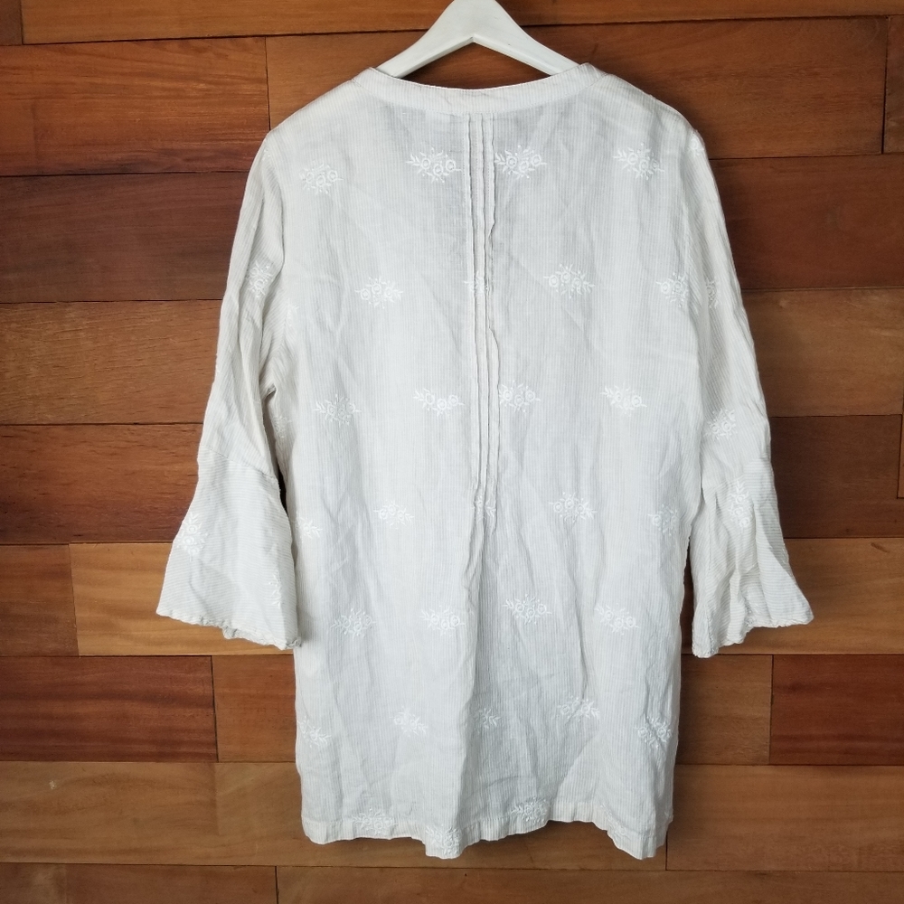 Antibes Blanck linen tunic size L - Picture 2 of 7